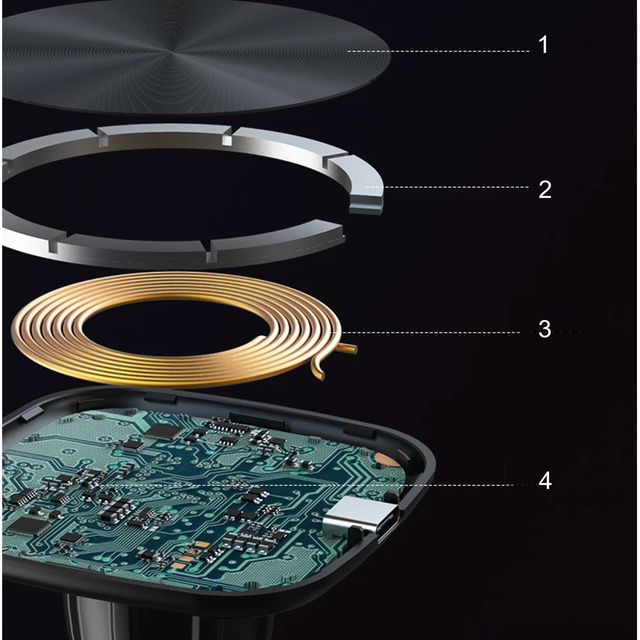 Autogrillhalter mit Mag Safe 15W Ladegerät für iPhone LED PD QC 3.0 für Autolüftung Alogy schwarz