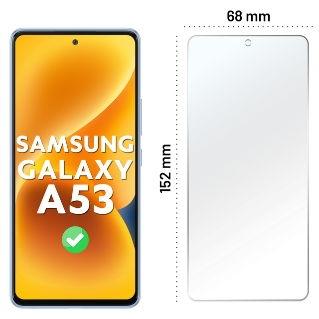 Hybrid Glass for Samsung Galaxy A53 5G for Alogy Flexi Glass 9H Case Friendly Flat Screen Protector