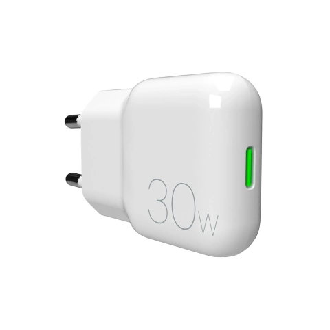 Ładowarka sieciowa GaN Puro SLIMPRO 30W USB-C PD biała kompaktowa