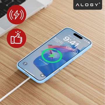 Pouzdro Apple iPhone 17 Air – matný kryt MagSafe s ochranou čočky, tenký a odolný proti poškrábání, perfektně padne – Alogy Skinny MatteCase™ nebesky modrá