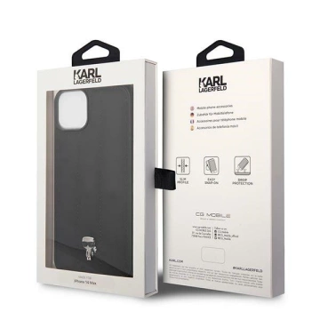 Etui Karl Lagerfeld KLHCP14MPSQPK pro iPhone 14 Plus 6,7" pevný obal Puffy Ikonik Pin