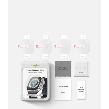 ЗАГАРТОВАНЕ СКЛО RINGKE ID FC GLASS 4-PACK APPLE WATCH ULTRA (49 MM) CLEAR
