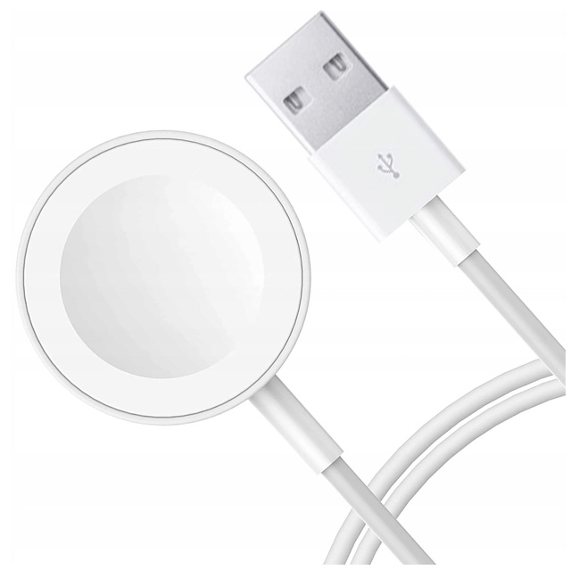 Charger charging cable for Apple Watch 7, 6, 5, 4, 3, 2, 1 1m white
