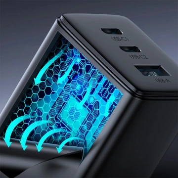 Joyroom TCG01 GaN 65W - Швидкий зарядний пристрій 2× USB-C Кабель USB-A 100W