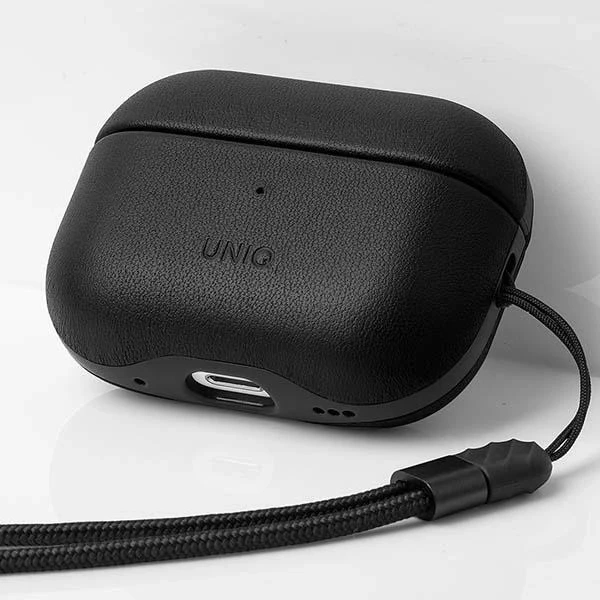 Ochranné pouzdro pro UNIQ Terrado AirPods Pro 2. gen. Genuine Leather black/dallas black