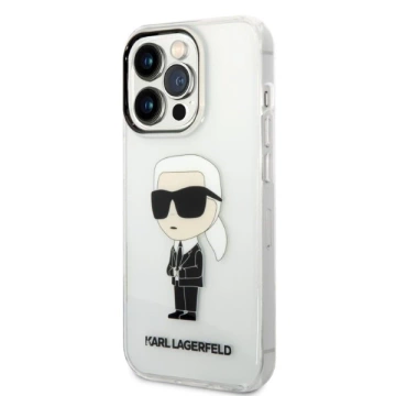 Etui Karl Lagerfeld KLHCP14XHNIKTCT na iPhone 14 Pro Max 6,7" pevné puzdro Ikonik Karl Lagerfeld priehľadné