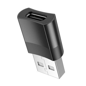 Adaptér HOCO OTG USB A (samec) na Type-C (samica) UA17 čierny