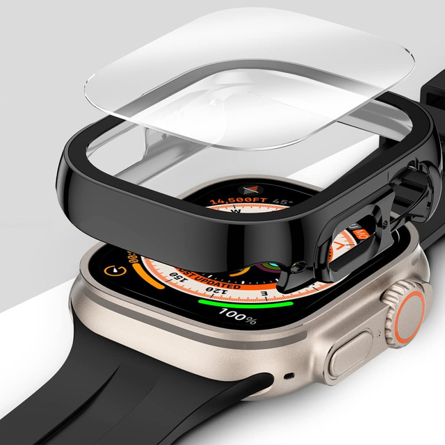 Alogy Protector Case se sklem 2v1 Case Cover pro Apple Watch Ultra 49mm Black