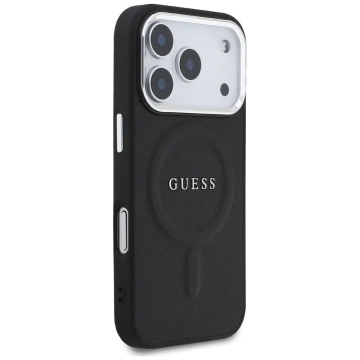 Etui Guess Classic Logo MagSafe na iPhone 17 Pro - Czarny