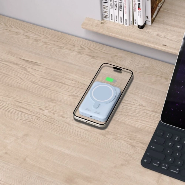 Magnetische Powerbank PB11 Lifemag Magsafe Power Bank 10000 mAh Blau