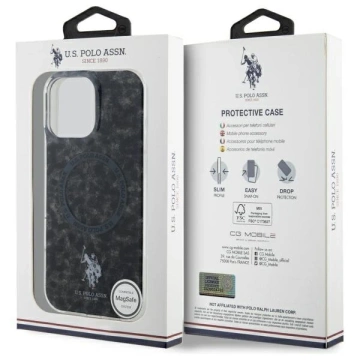 Pouzdro US Polo pro iPhone 16 Pro 6,3" Black Ring MagSafe