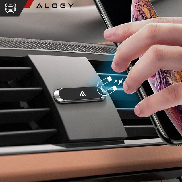 Alogy magnetický samolepicí držák do auta černý