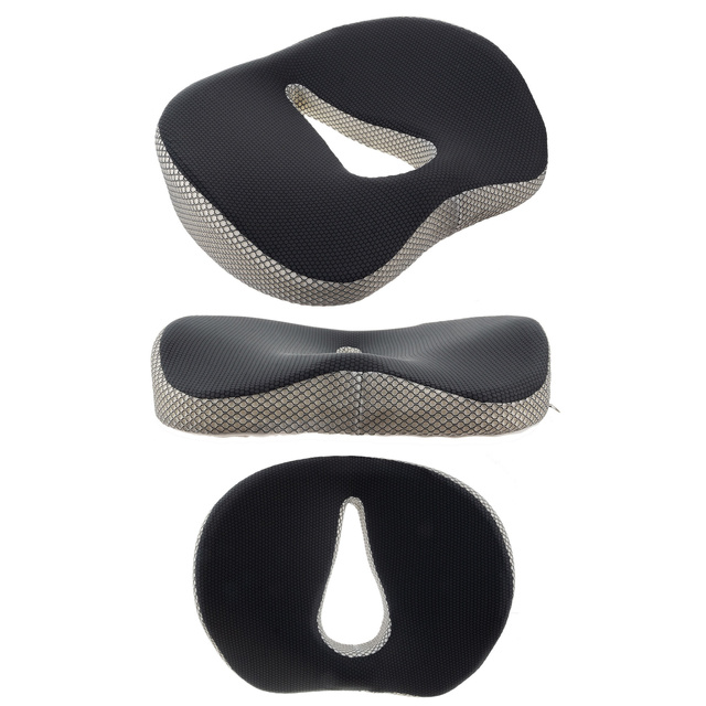 Orthopedic cushion for chair Seat for desk chair for computer for car for driver Black