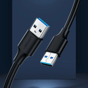 Uzelený kábel USB 2.0 (samec) - kábel USB 2.0 (samec) 0,5 m čierny (US128 10308)