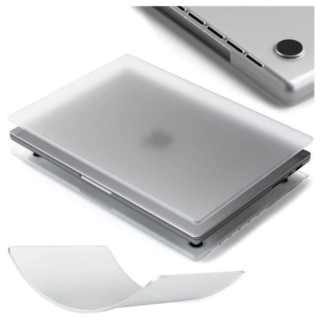 Захисний чохол для Apple Macbook Pro 16 - M1/M2/M3/M4 2021-2024 2025 Alogy AirGuard™ Flexible Case матовий прозорий білий