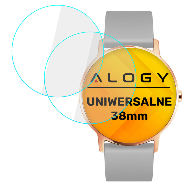 2x tvrzené sklo Alogy 9H pro univerzální průměr 38 mm