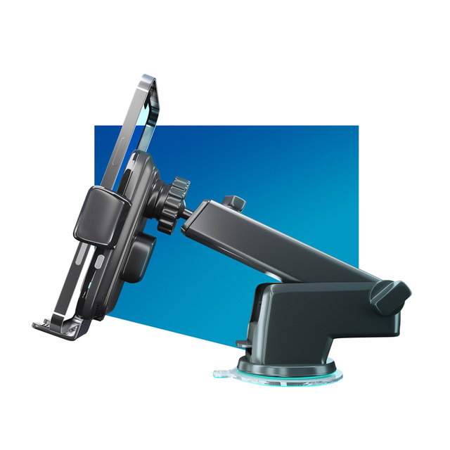 Uchwyt samochodowy na telefon 3mk Drive&Charge z ładowarką indukcyjną na szybę kokpit