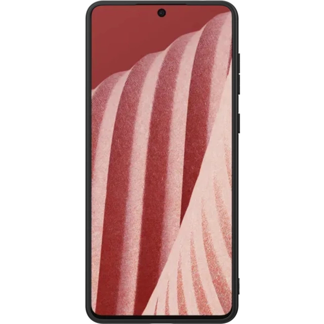 Nillkin Textured Case a durable reinforced case with a gel frame and nylon on the back of the Samsung Galaxy A73 black