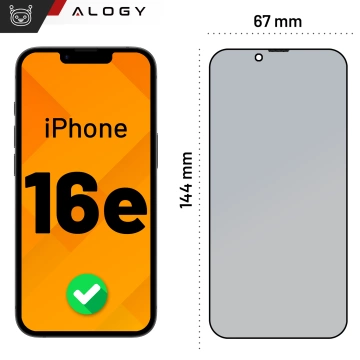 Tempered glass for Apple iPhone 16 screen protector 9H Alogy Heavy Pro ™️