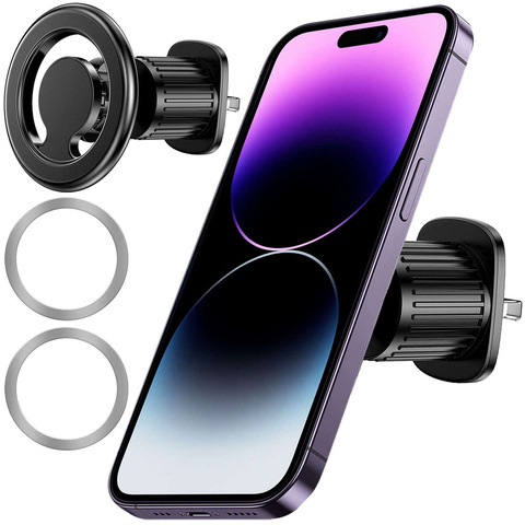 Alogy magnetický držák do auta pro MagSafe pro iPhone 14 13 12 mřížka černá