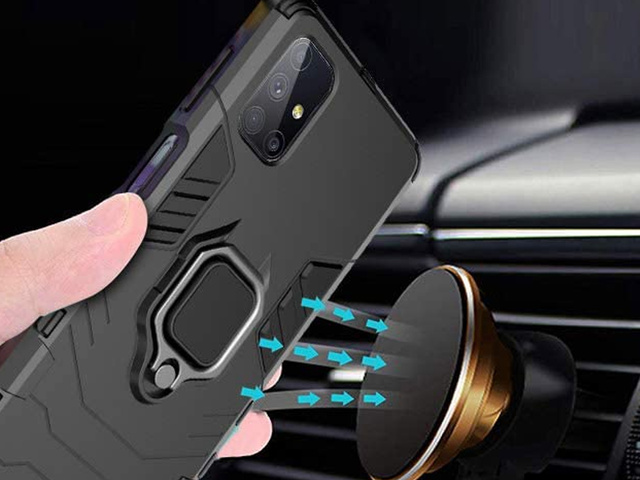 Alogy Stand Ring Armor Case for Samsung Galaxy M31s Black