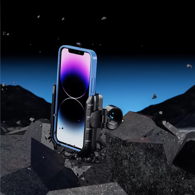 Držák na motorku KEWIG M11B pro telefon s QC 3.0 15W Qi nabíječkou černý