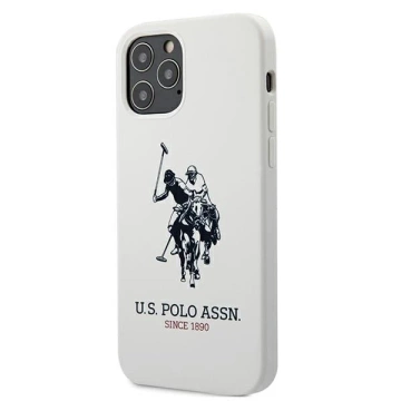 US Polo silikonová kolekce iPhone 12/12 Pro 6,1" pouzdro na telefon bílá/bílá