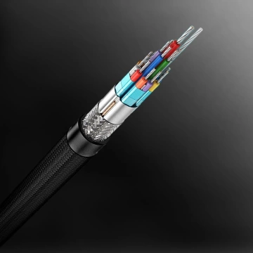 Uzelený kábel HDMI - USB Typ C 4K 60 Hz 1,5 m čierno-sivý (MM142 50570)