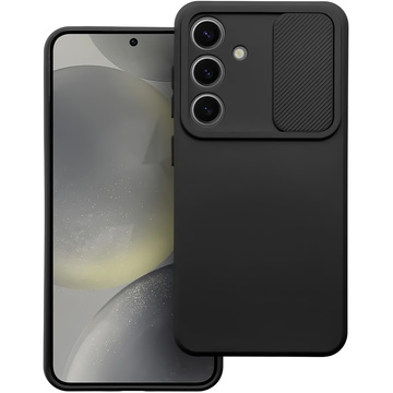 Hülle für Samsung Galaxy S24 Panzergehäuse Schutz Kameraabdeckung Slide Camshield Case Alogy schwarz