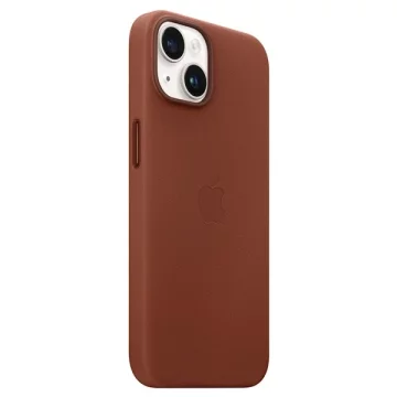 Kožené pouzdro Apple MPPD3ZM/A pro iPhone 14 Plus 6,7" umbra/umber MagSafe