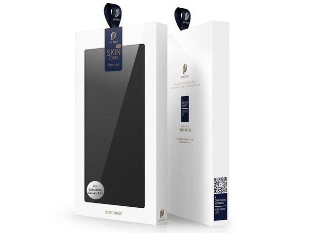 Dux Ducis Skin Schutzhülle aus Leder für Samsung Galaxy A41 Schwarz