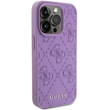 Original GUESS Hardcase GUHCP15XP4EPMU Case for iPhone 15 PRO MAX (Quilted 4G Classic / light purple)