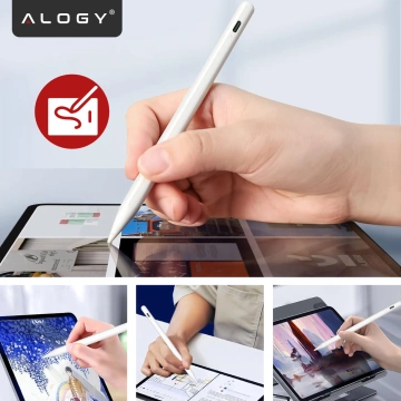 Магнітний стилус Alogy Note & Sketch Pen для Apple iPad Pro/ Air/ Mini White