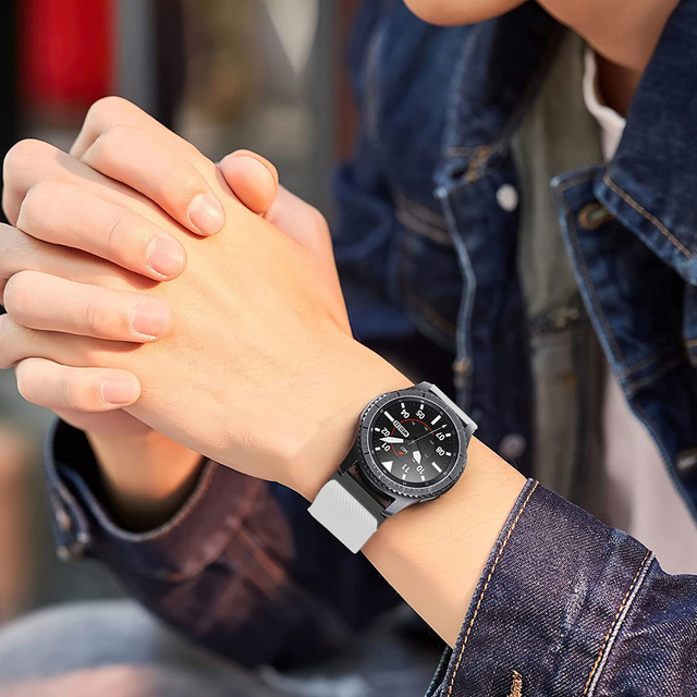 Еластичний ремінець Універсальний нейлон Alogy Nylon Smartwatch Band 20 мм білий