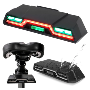Bicycle rear light for the rear of the bike LED lighting rear light red aluminum waterproof IPX4 50lm Alogy