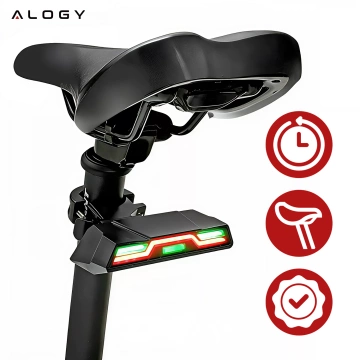 Bicycle rear light for the rear of the bike LED lighting rear light red aluminum waterproof IPX4 50lm Alogy