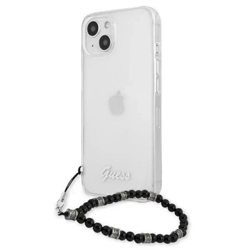 Guess GUHCP13SKPSBK iPhone 13 mini 5,4" priehľadné pevné puzdro Black Pearl