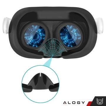 Alogy Ersatz-Sonnenmaske aus Silikon für Meta Quest 3 Schwarz