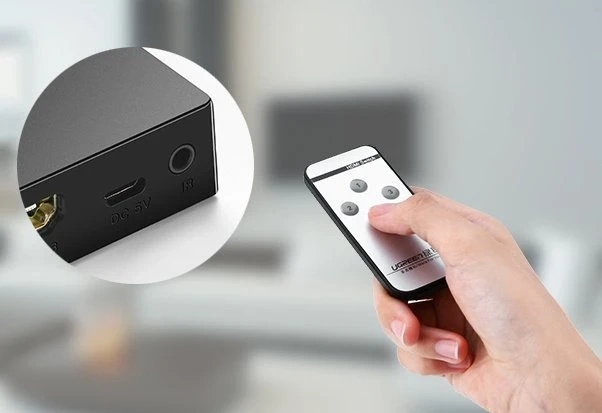 Uzelený prepínač rozdeľovač HDMI – 3x HDMI 3D 4K 7,5 Gb/s 36 bitov na kanál čierny (40234)