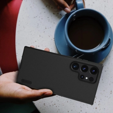 Pancierové puzdro Nillkin Super Frosted Shield Pro pre Samsung Galaxy S24 Ultra - čierne