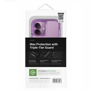 UNIQ pouzdro Combat iPhone 16 6.1" Magclick Charging Pink/Grape Pink