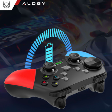 Gamepad Pad Wireless Bluetooth Alogy Herní ovladač Držák telefonu Android iOS PS3 PS4 PC TV Nintendo Switch Joystick černý
