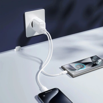 Joyroom Netzwerkladegerät 2x USB-C 20W PD / QC 3.0 - Weiß