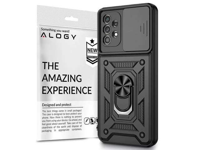 Pouzdro Alogy Stand Ring Case s krytem fotoaparátu pro Samsung Galaxy A32 5G Glass