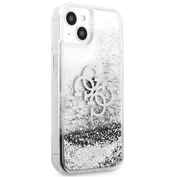 Guess GUHCP13SLG4GSI iPhone 13 mini 5,4" srebrný/strieborný pevný obal 4G Big Liquid Glitter