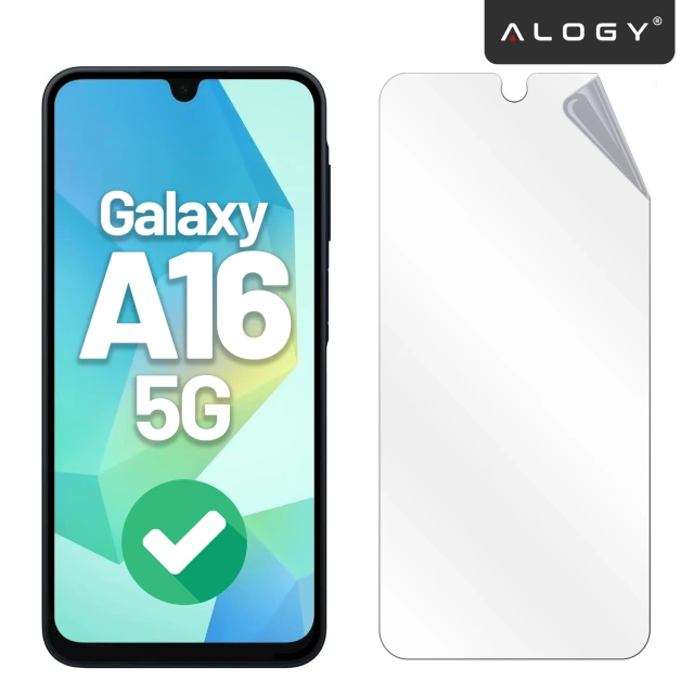 Folia hydrożelowa do Samsung Galaxy A16 5G – elastyczna ochrona ekranu, samoregeneracja, pełne dopasowanie i wysoka przejrzystość – Alogy Hydrogel Film™