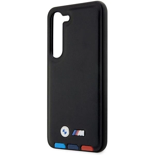 BBMW Case for Samsung Galaxy S23 Plus Leather Stamp Tricolor black