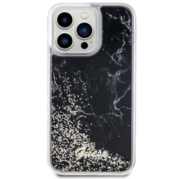 Pevné puzdro Etui Guess GUHCP14XLCSGSGK na iPhone 14 Pro Max 6,7" Liquid Glitter Marble
