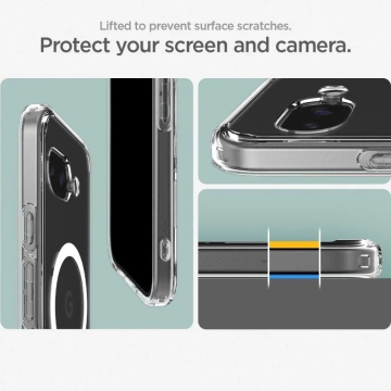 Etui für Google Pixel 9a Spigen Ultra Hybrid Mag MagSafe Klar/Weiß