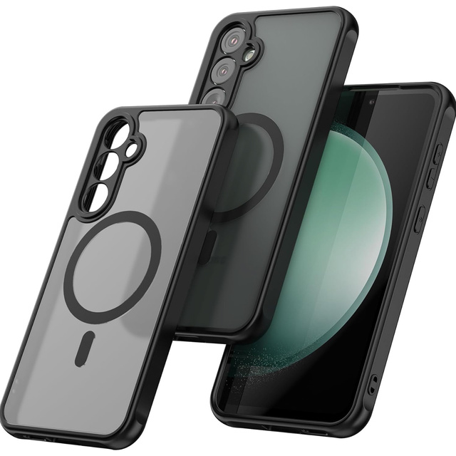 Pouzdro pro Samsung Galaxy S23 FE Mag Safe Case MagMat Phone Back Cover Matte Black Glass